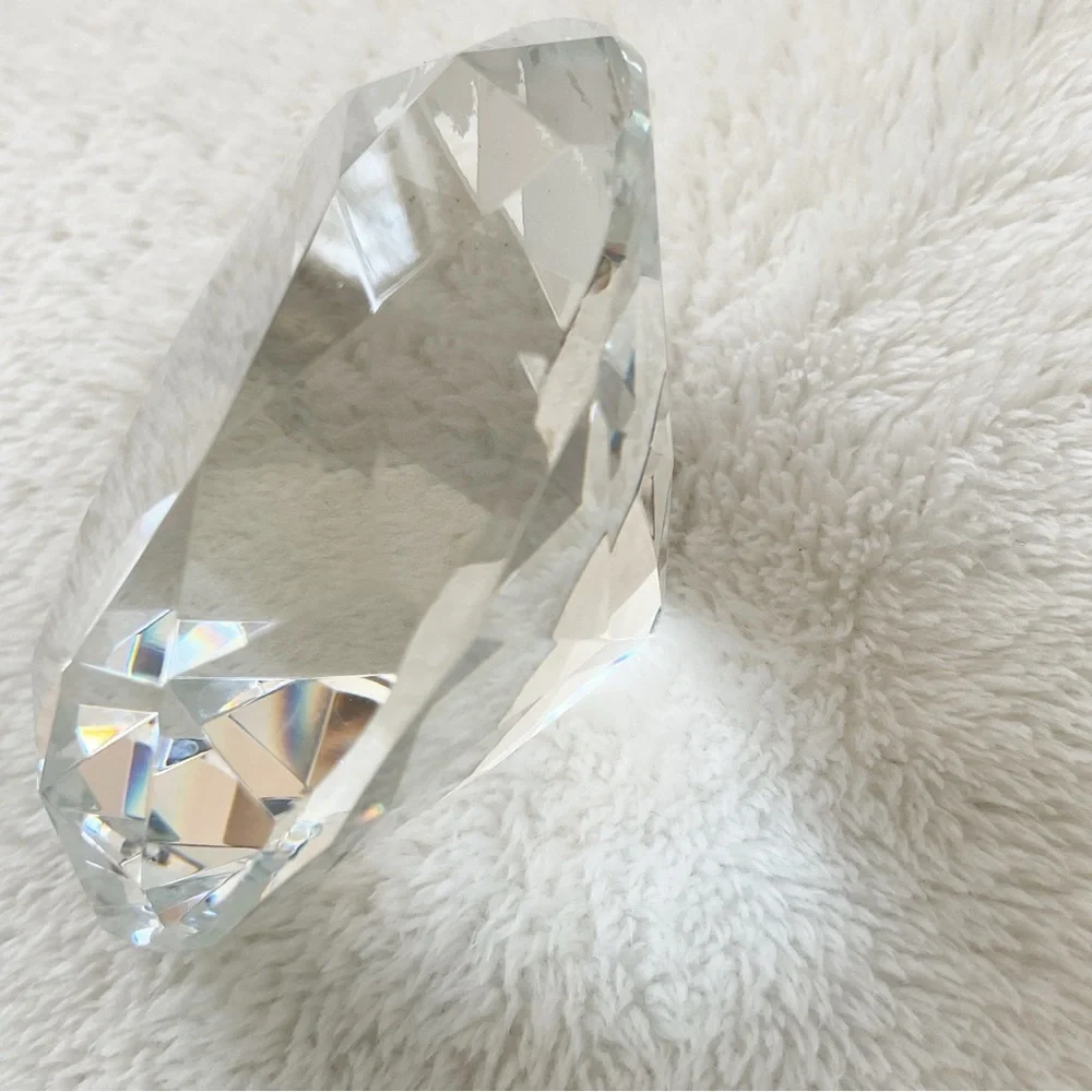 Corning Museum of Glass Diamond-Shaped Crystal Paperweight 3” NWT